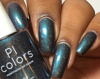 Noctilucent.111 Black Nail Polish with Holographic Shimmer