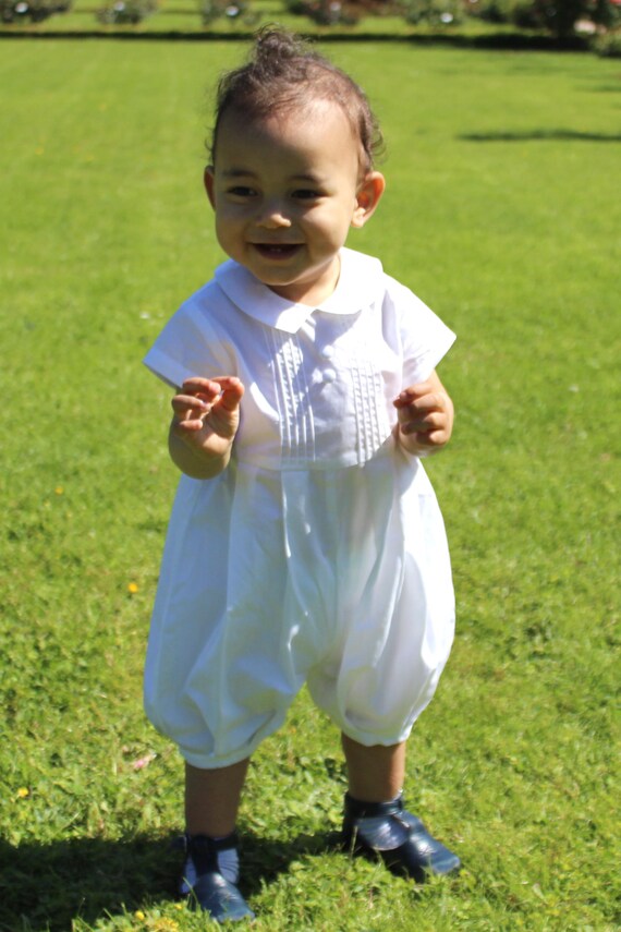 barboteuse bapteme bebe garcon