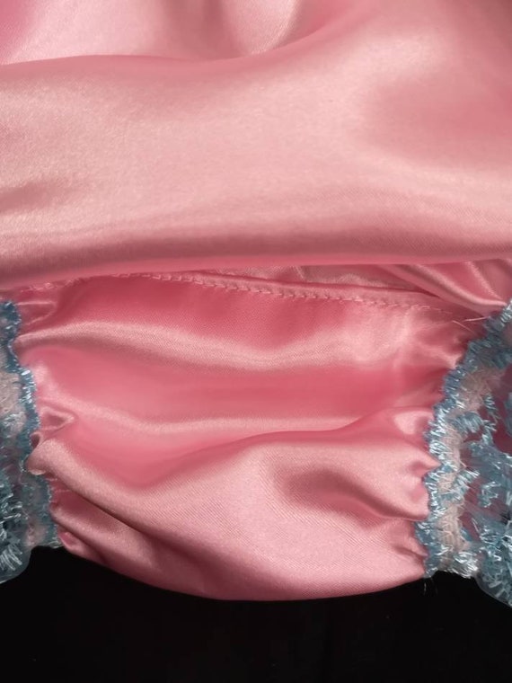 Pale Pink Satin Bikini Panties/feminine Sissy Knickers Flower