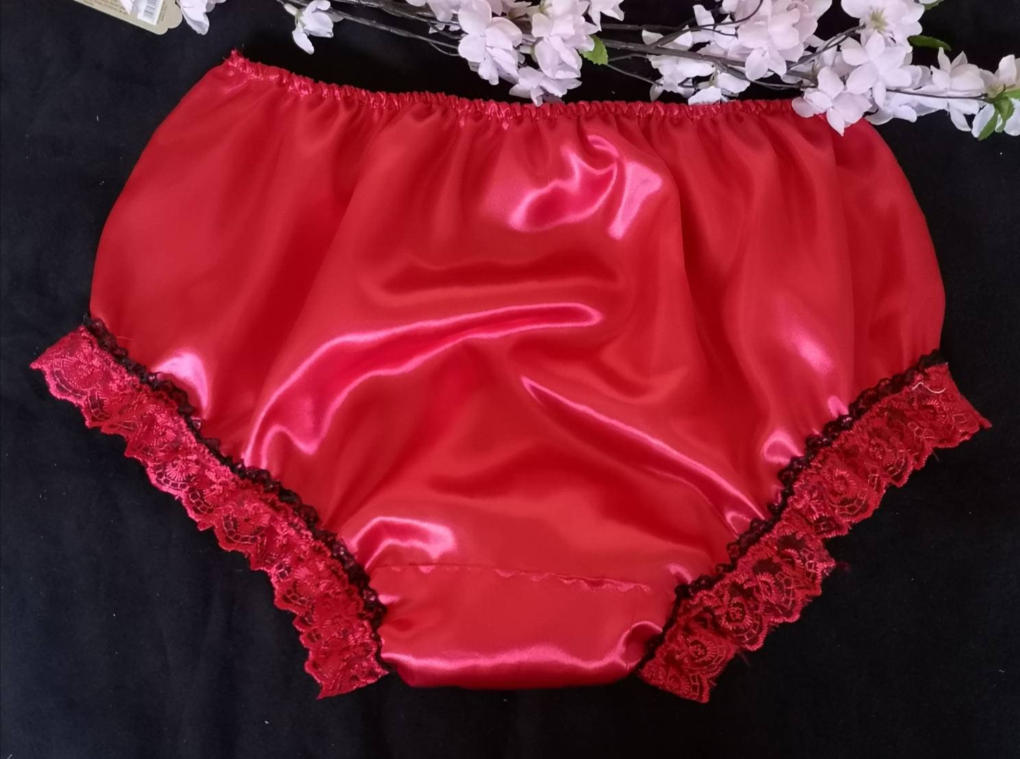 Foxy Red Fuller Fit Panties/sensual Satin Sissy Knickers Etsy UK