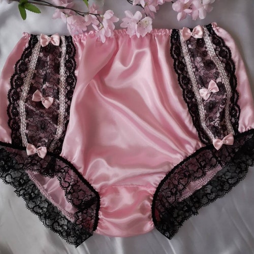 Baby Pink Full Fit Satin Panties/feminine Sissy Knickers - Etsy
