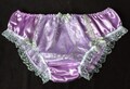 French Lavender Satin Bikini Panties - Sparkly Tulle Front Panel - Made to Order - Medium to XXL
