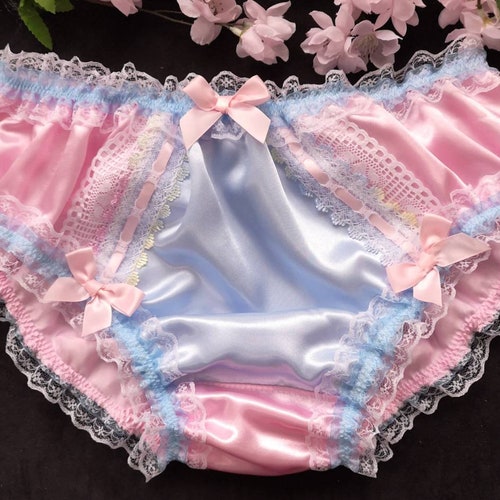 Baby Pink Bikini Panties Frilly Sissy Knickers Slippery | Etsy