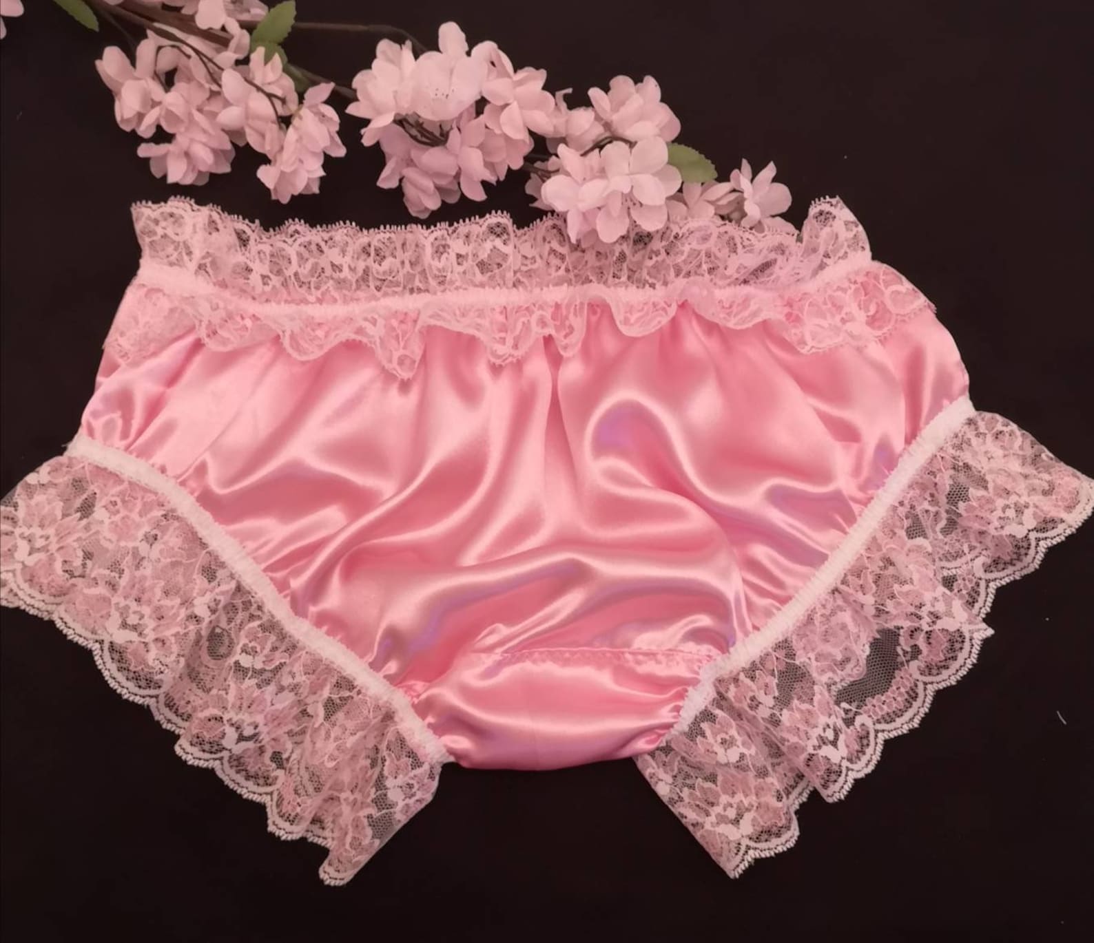 Baby Pink Bikini Panties Frilly Sissy Knickers Slippery Etsy