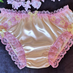 French Knickers, Satin Knickers, Satin Panties, Lace Lingerie, Lingerie,  Vintage Lingerie, Silk Lingerie 