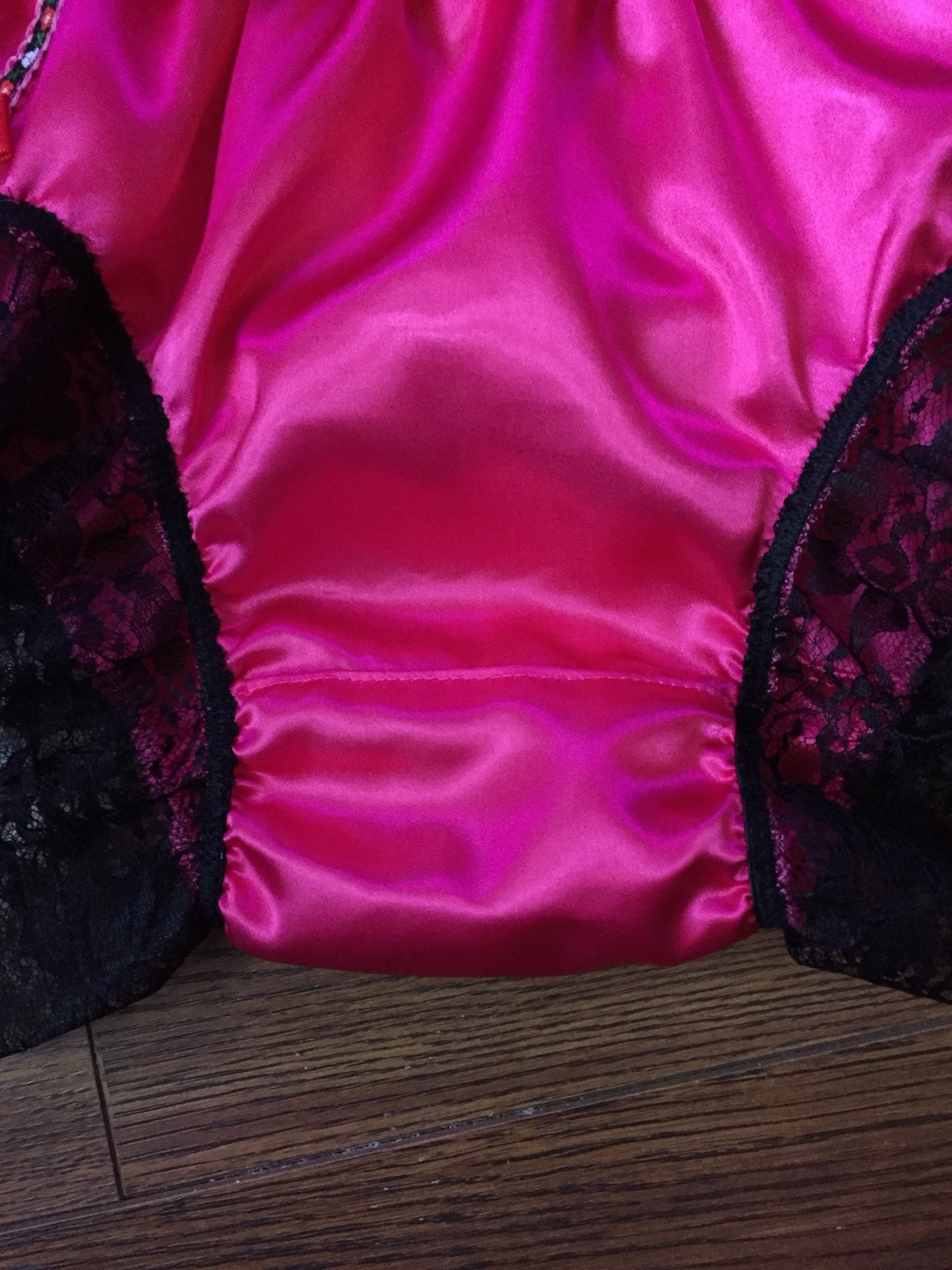 Hot Pink Satin Bikini Panties/sensually Soft Sissy Knickers | Etsy UK