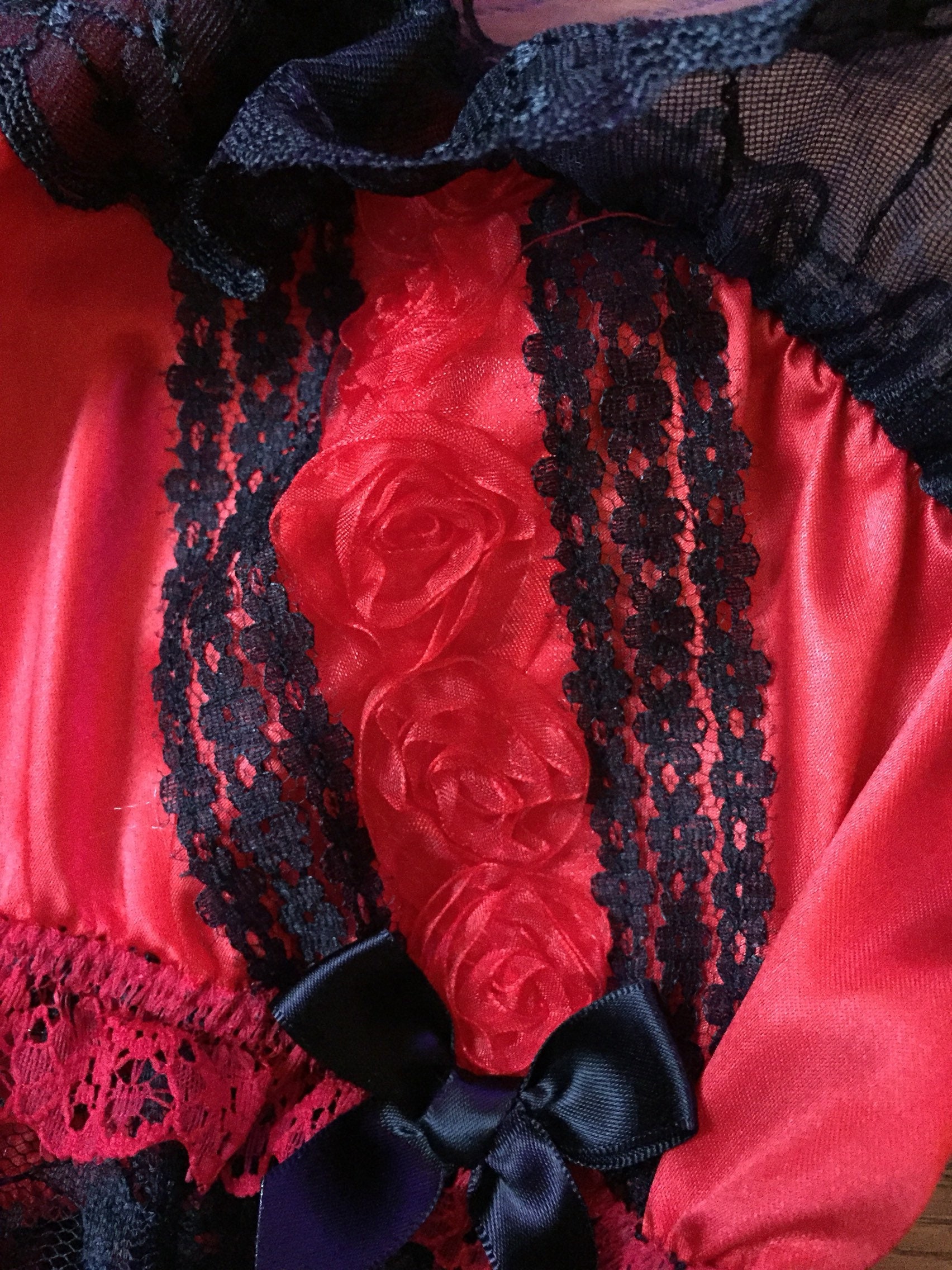 Foxy Red/black Trim Satin Sissy Panties/girly Feminine Bikini | Etsy