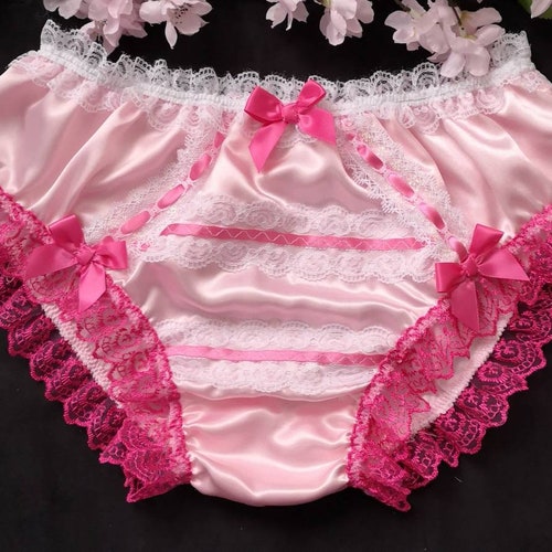 Baby Pink Bikini Panties Slippery Satin Sissy Knickers - Etsy UK