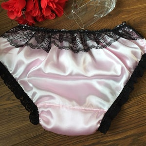 Pale Pink Satin Bikini Panties/softly Sensual Sissy Knickers Made to ...