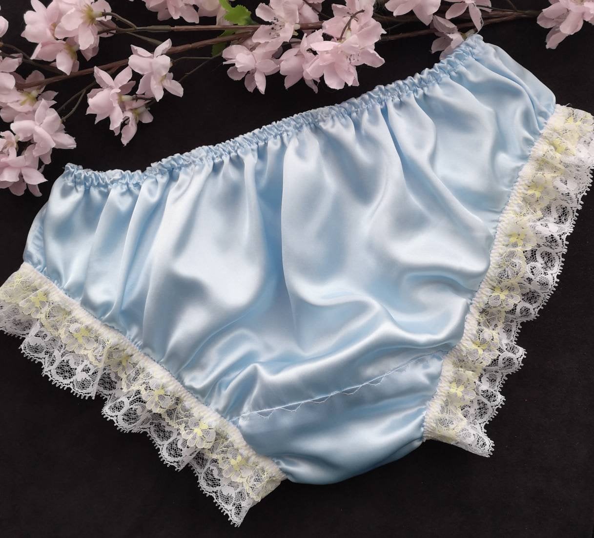 French Lavender Satin Full Style Panties Sensually Soft Sissy Knickers  Sparkly Silver Front Panel Made to Order Medium to XXL -  Canada