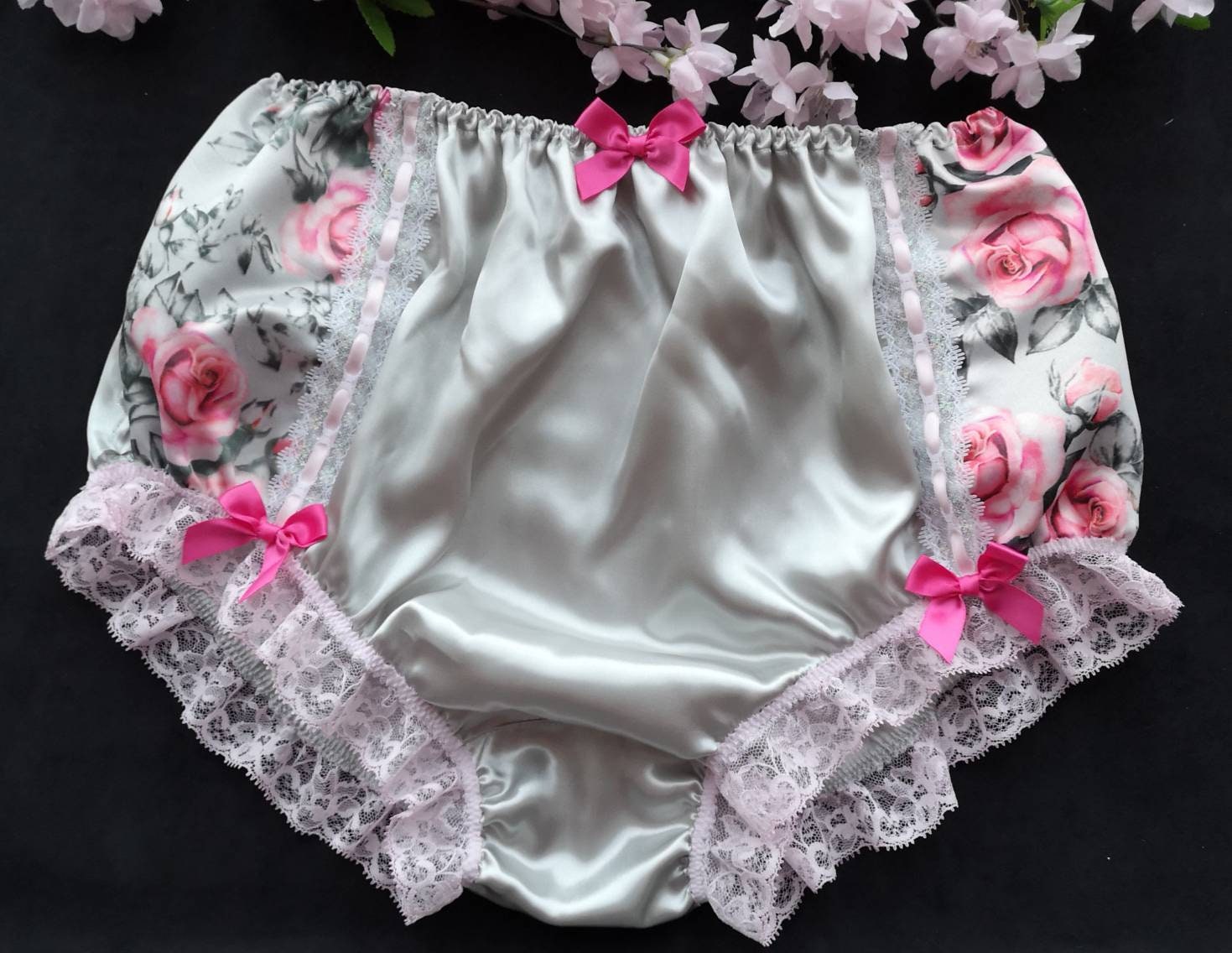 Floral Satin Panties -  Canada