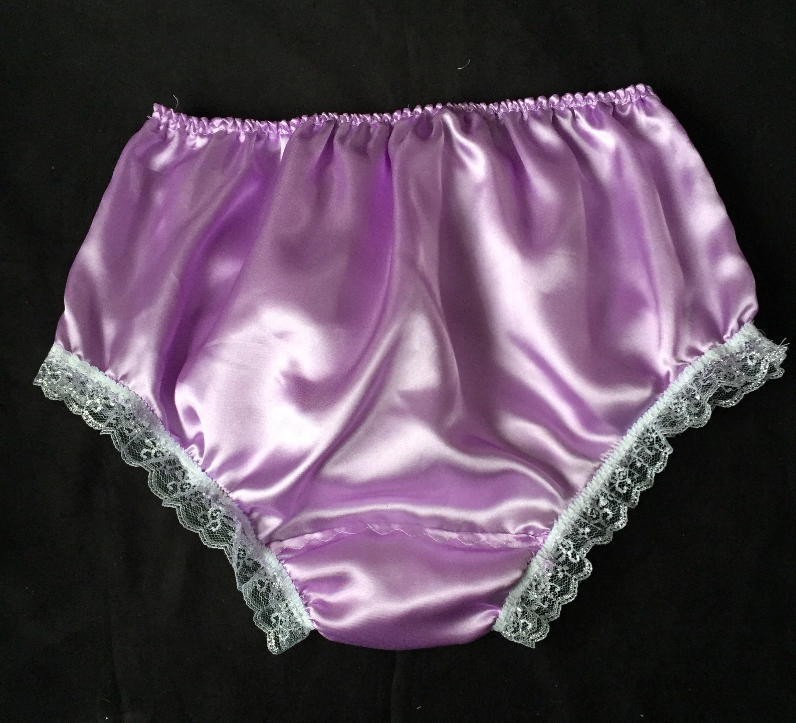 French Lavender Satin Full Style Panties Sensually Soft Etsy