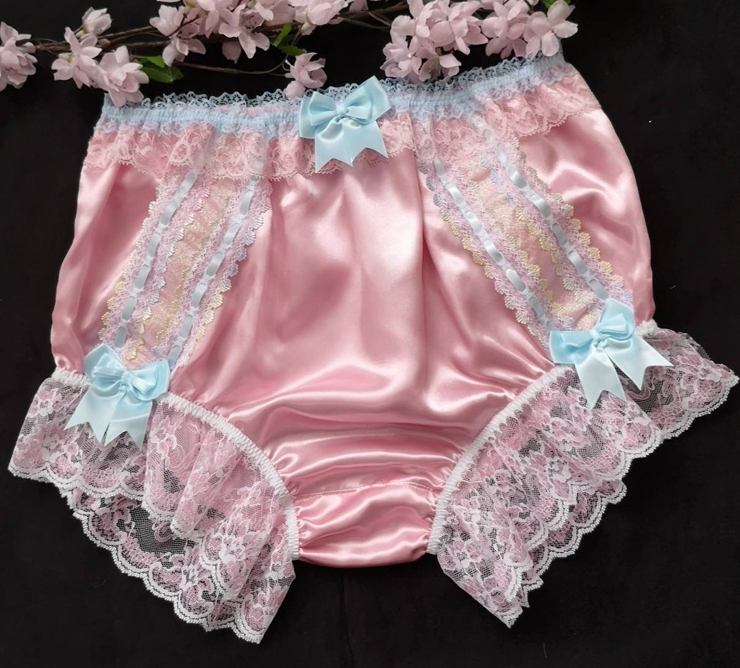 Adult Sissy Baby Satin Panties With Leg Lace Custom Made to Your  Measurements -  Canada