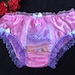Baby Pink/Sparkly Rainbow Front Satin Bikini Panties - Girly Sissy Knickers - Made to Order - MEDIUM TO XXL 