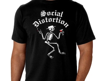 Heren T-shirt met Social Distortion-opdruk