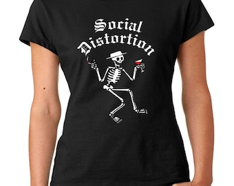 SOCIAL DISTORTION Original Vintage T-shirt Black Giant Label