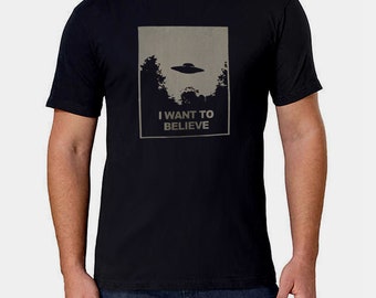 Man and woman sizes X Files t shirt