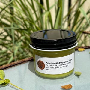Pōhinahina All-Purpose Skin Salve, skin balm, tattoo balm, herbal salve, eczema relief, psoriasis relief