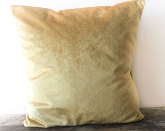 gold velvet pillow shams