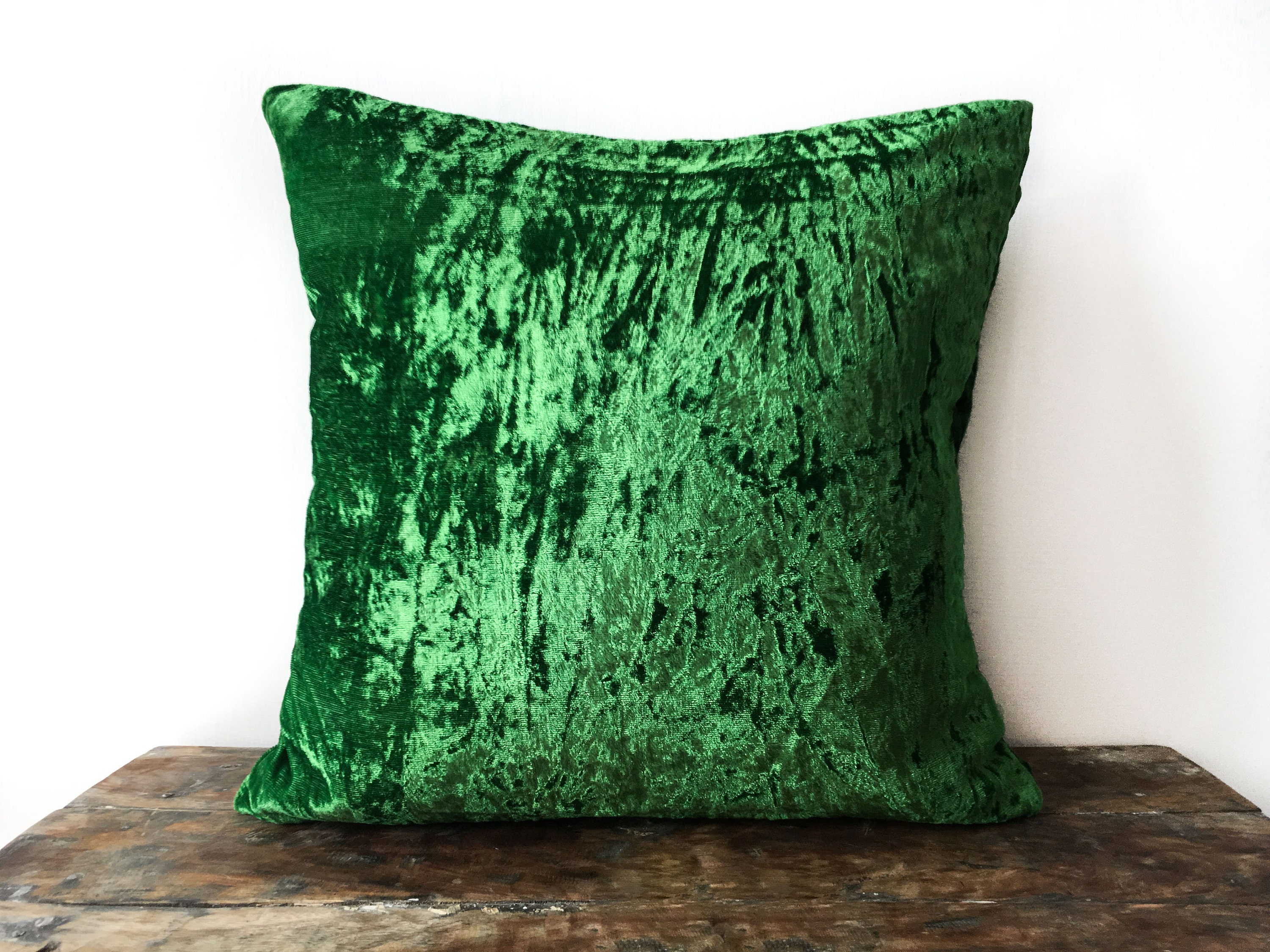 Emerald Green Velvet pillow cover 20x20 throw pillow 16x16 Etsy