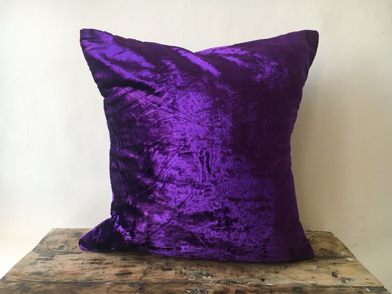 Luxury Purple Velvet Pillow Cover Soft Velvet Pillow Eggplant Etsy