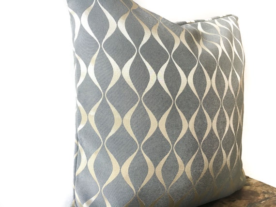 Dark Grey Gold Pillow cover 26x26 Euro Embroidered Pillow Cover Warm 26X26
