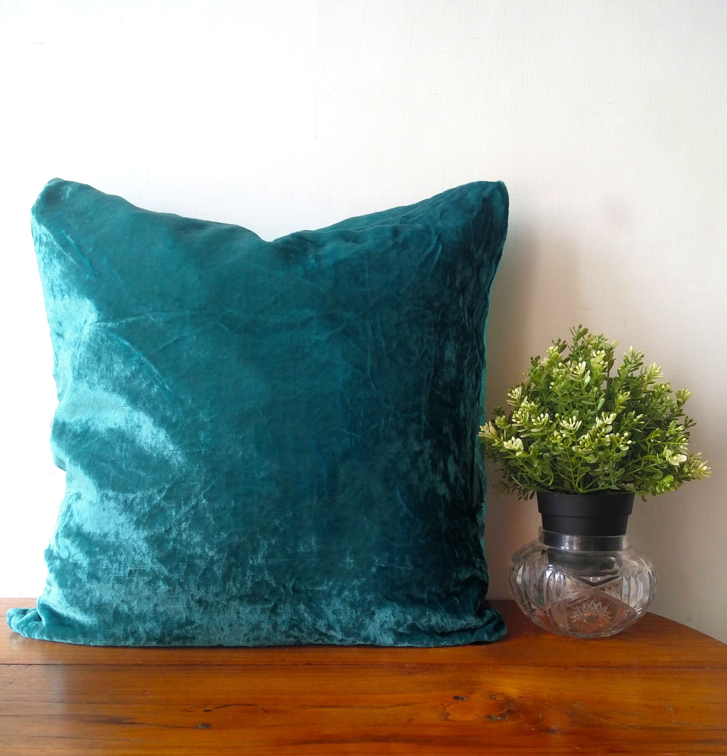 Peacock Blue Decorative Pillow CoverTeal Blue Pillow Cover Etsy