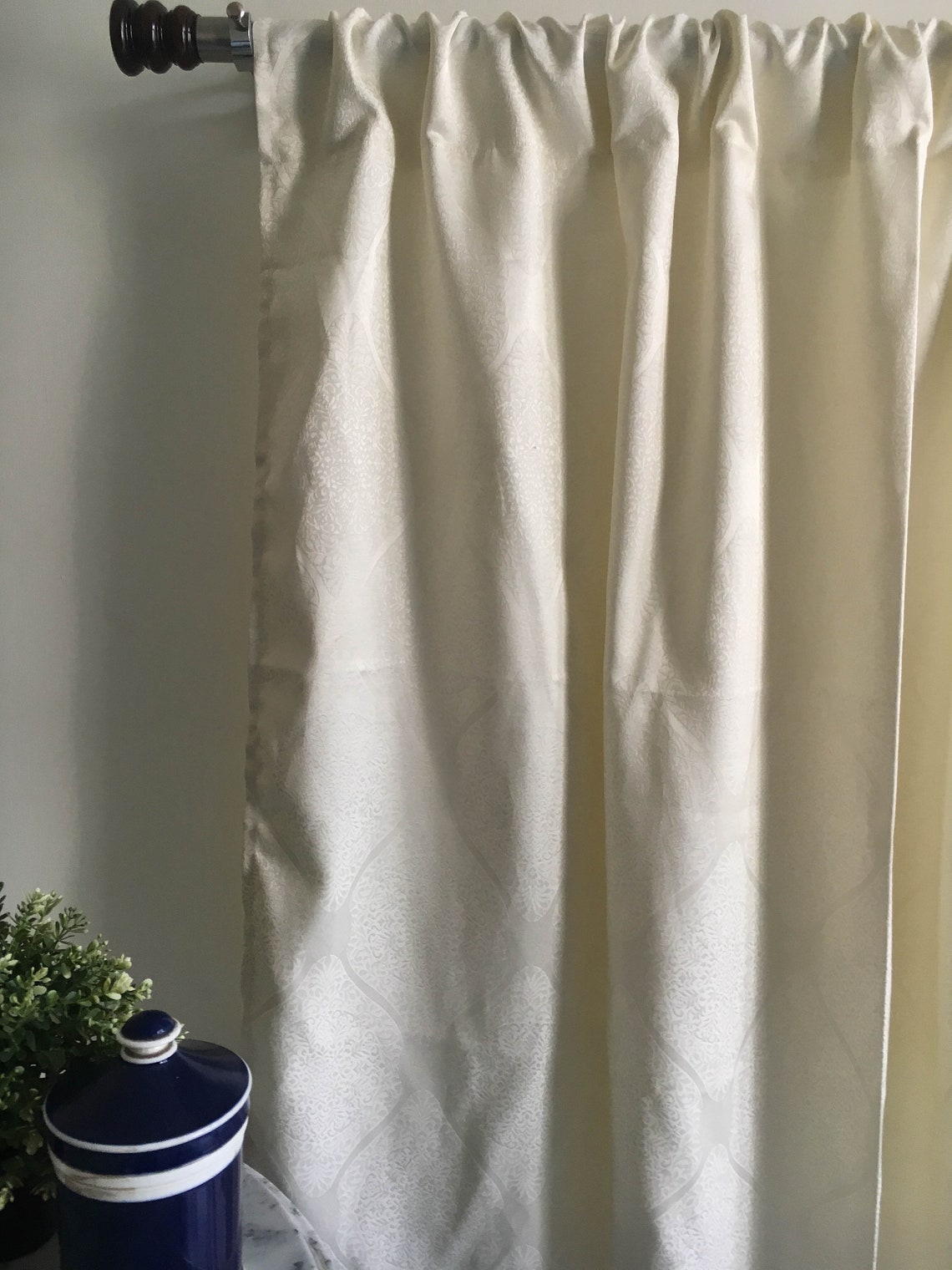 White Boho curtain panels Blackout curtains Window curtain | Etsy