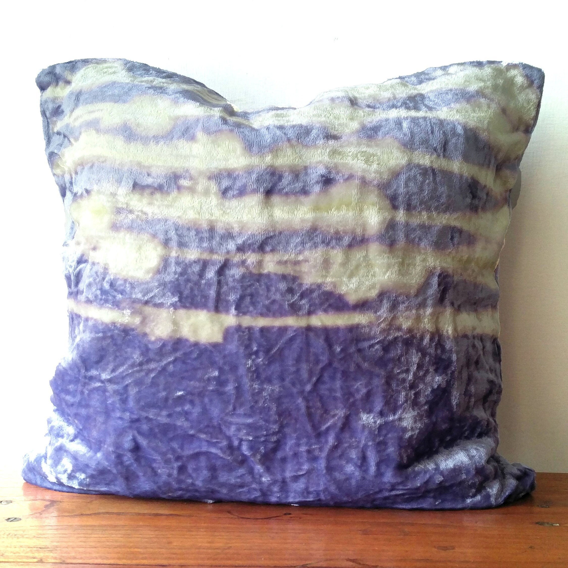 TIE DYE PILLOW Velvet Cover Light Purple Throw Pillow Soft Etsy