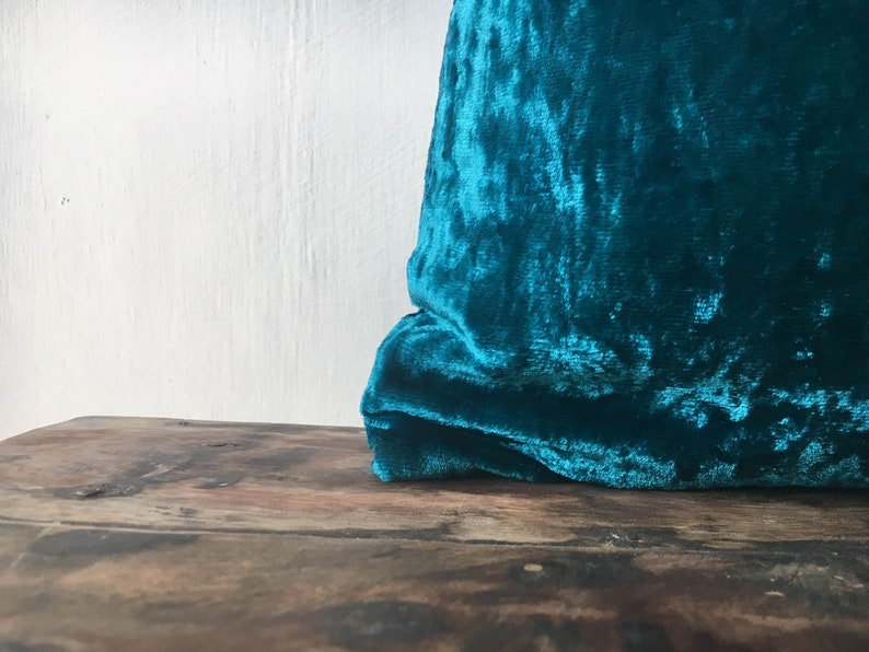 Teal Velvet Pillow cover 26x26 Euro sham teal throw pillow Etsy