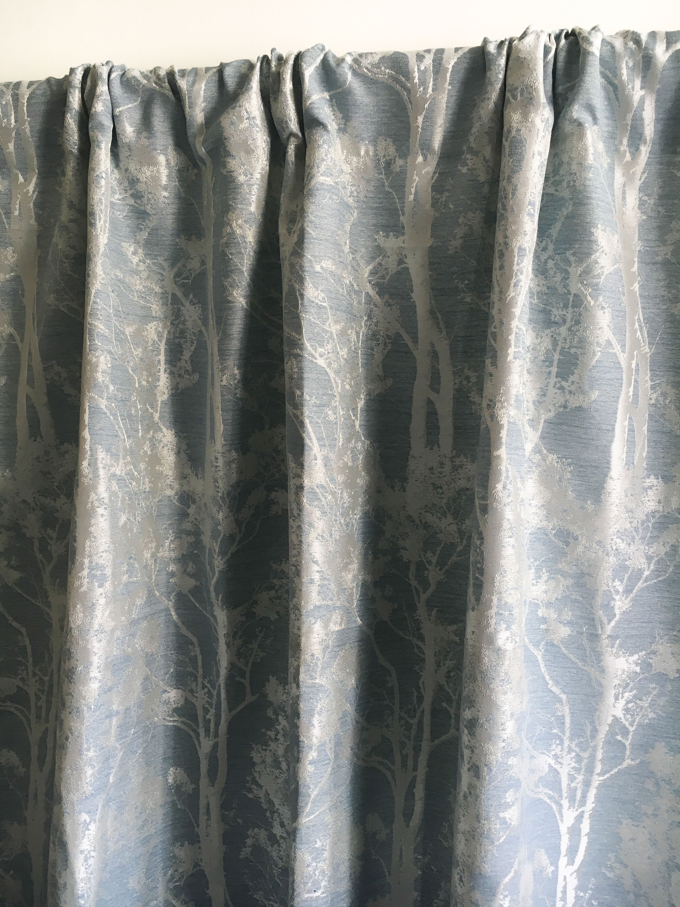 Steel Blue Curtains Silk Curtain Panels Blackout Curtains Etsy
