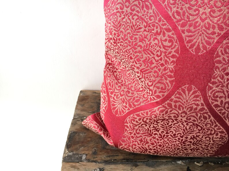 Red Boho Pillow cover 26x26 euro sham Christmas Home Decor Etsy