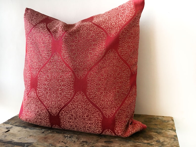 Red Boho Pillow cover 26x26 euro sham Christmas Home Decor Etsy