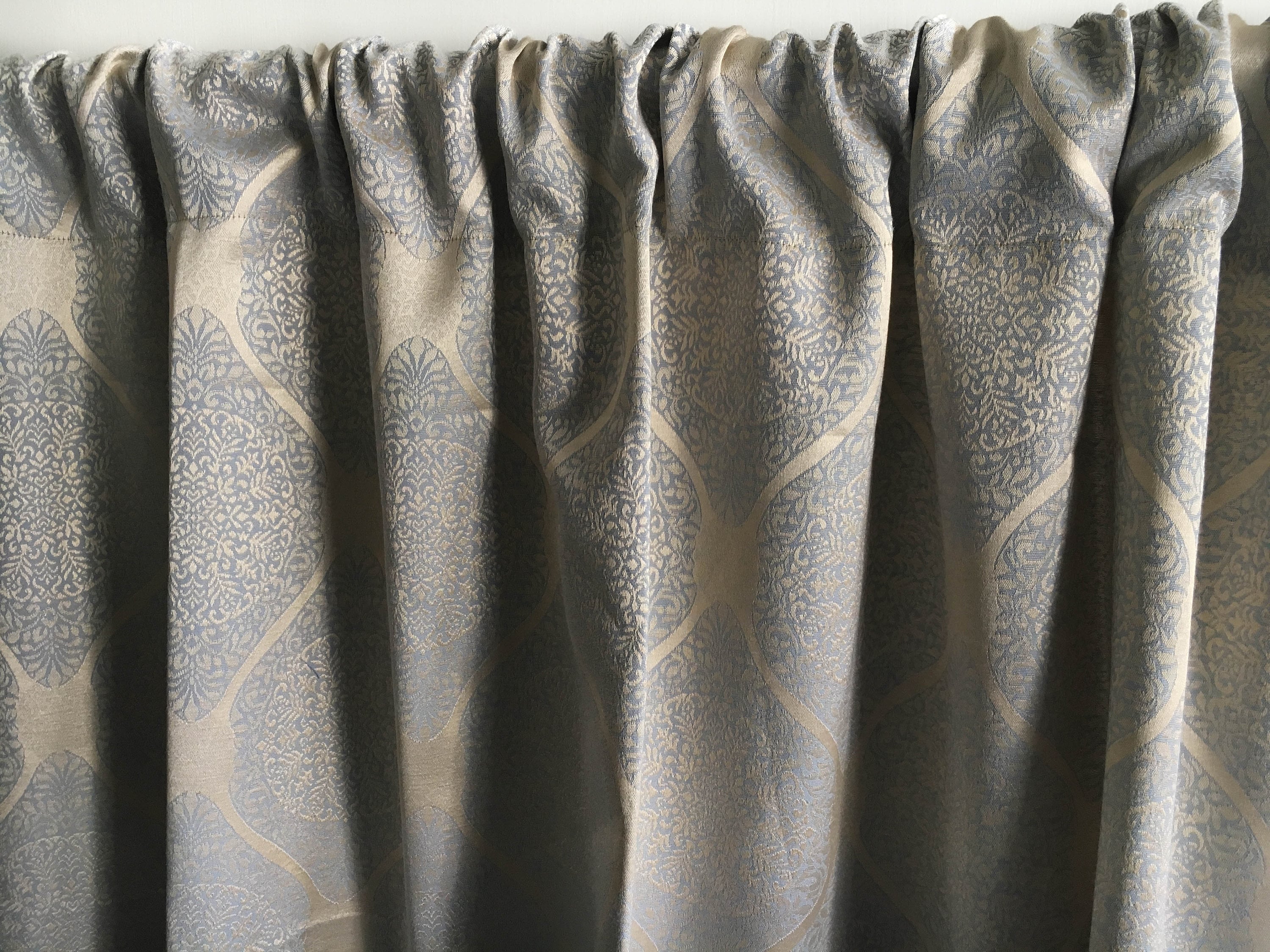 Gold Damask curtain panels 84 96 108 120 130 inch Moroccan Etsy