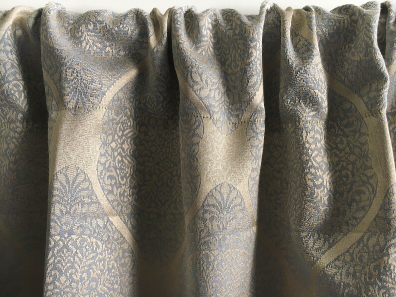 Gold Damask Curtain Panels 84 96 108 120 130 Inch Moroccan Etsy