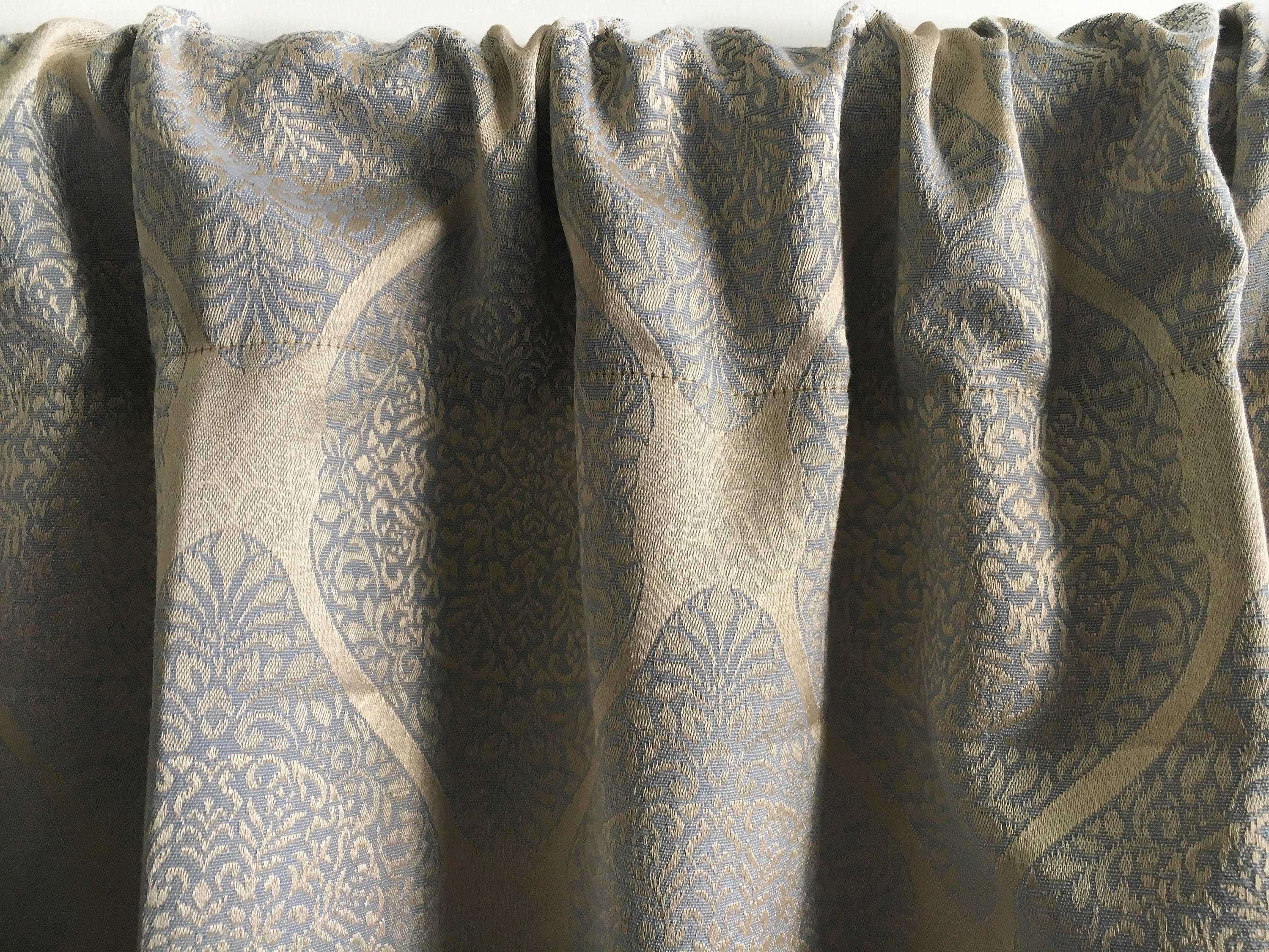 Gold Damask curtain panels 84 96 108 120 130 inch Moroccan Etsy
