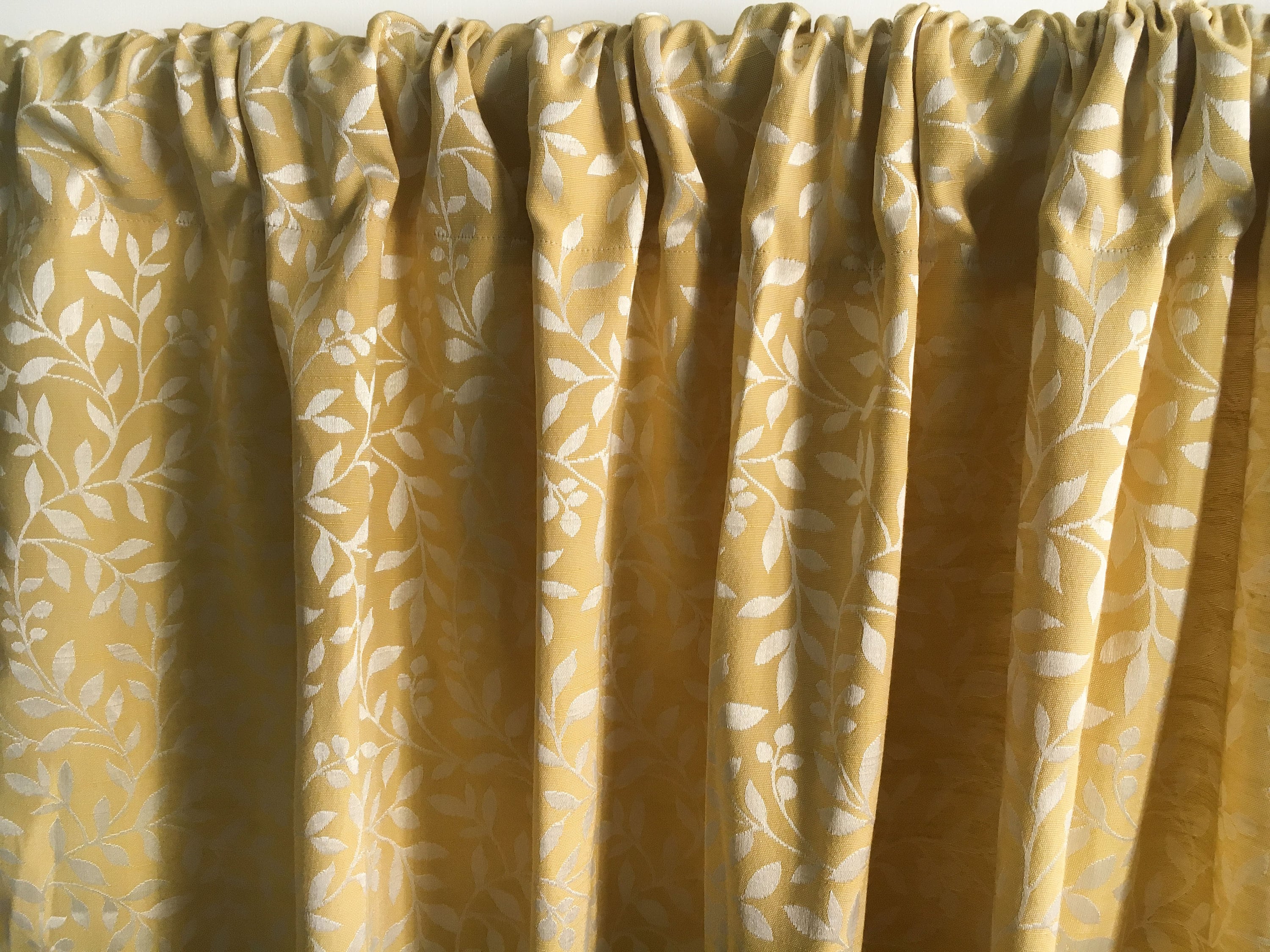 Yellow Floral curtain panels Blackout curtain Handmade Window Etsy