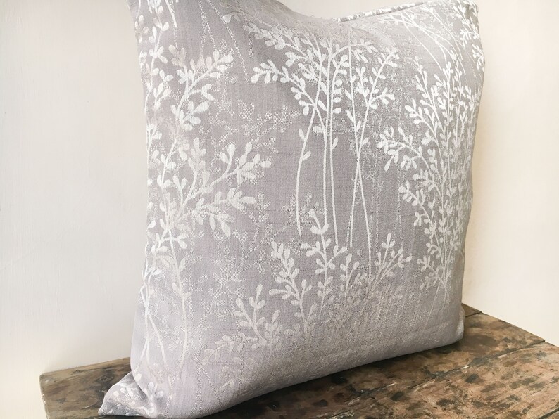 Floral Gray Pillow cover 22x22 Embroidered Pillow 26x26 Euro Etsy