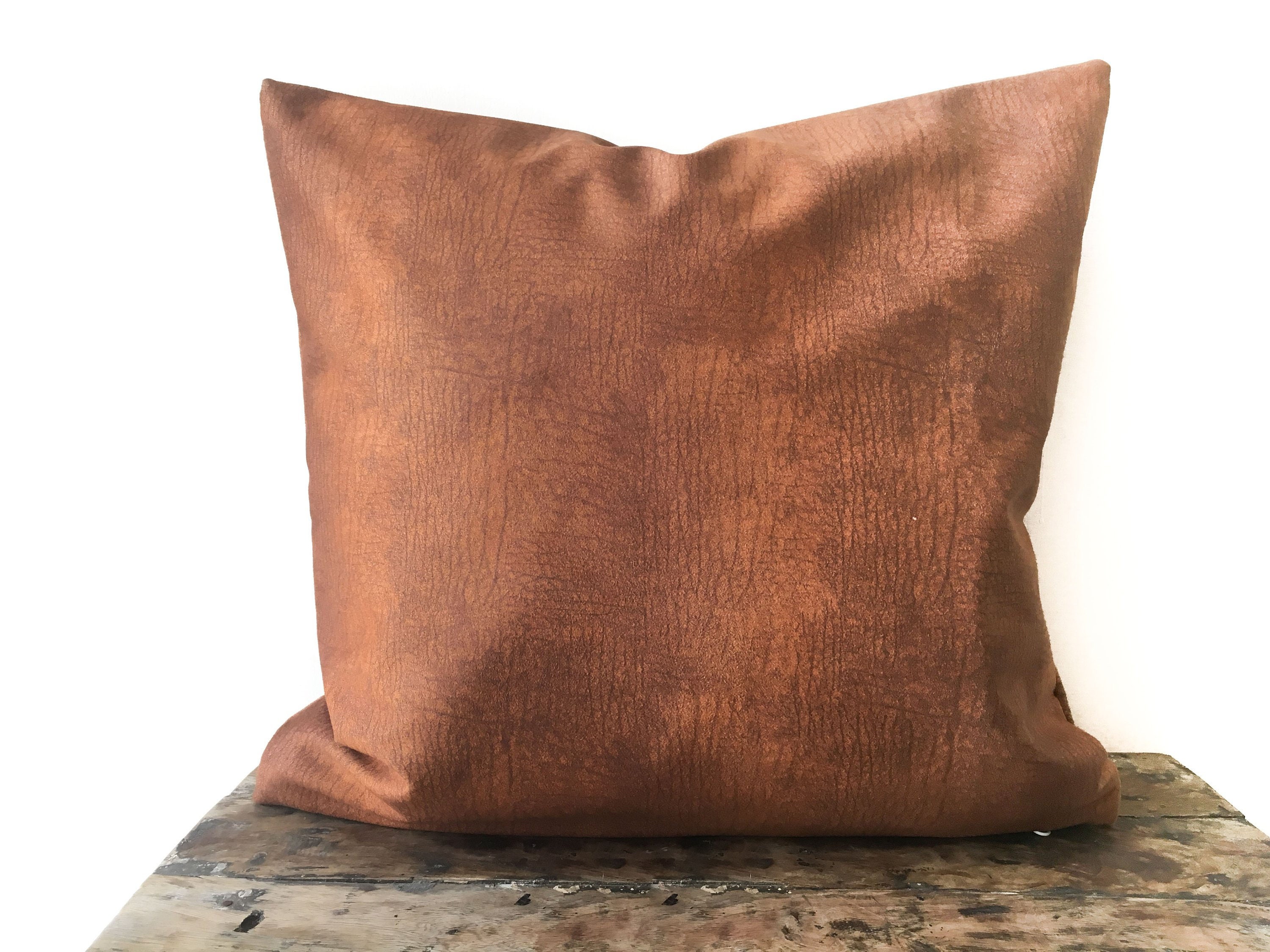 etsy leather pillow