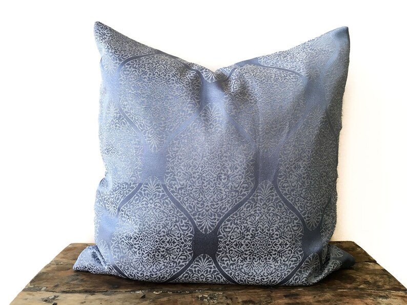 Indigo Blue Boho Pillow Cover 26x26 Euro Sham 22x22 Moroccan Etsy