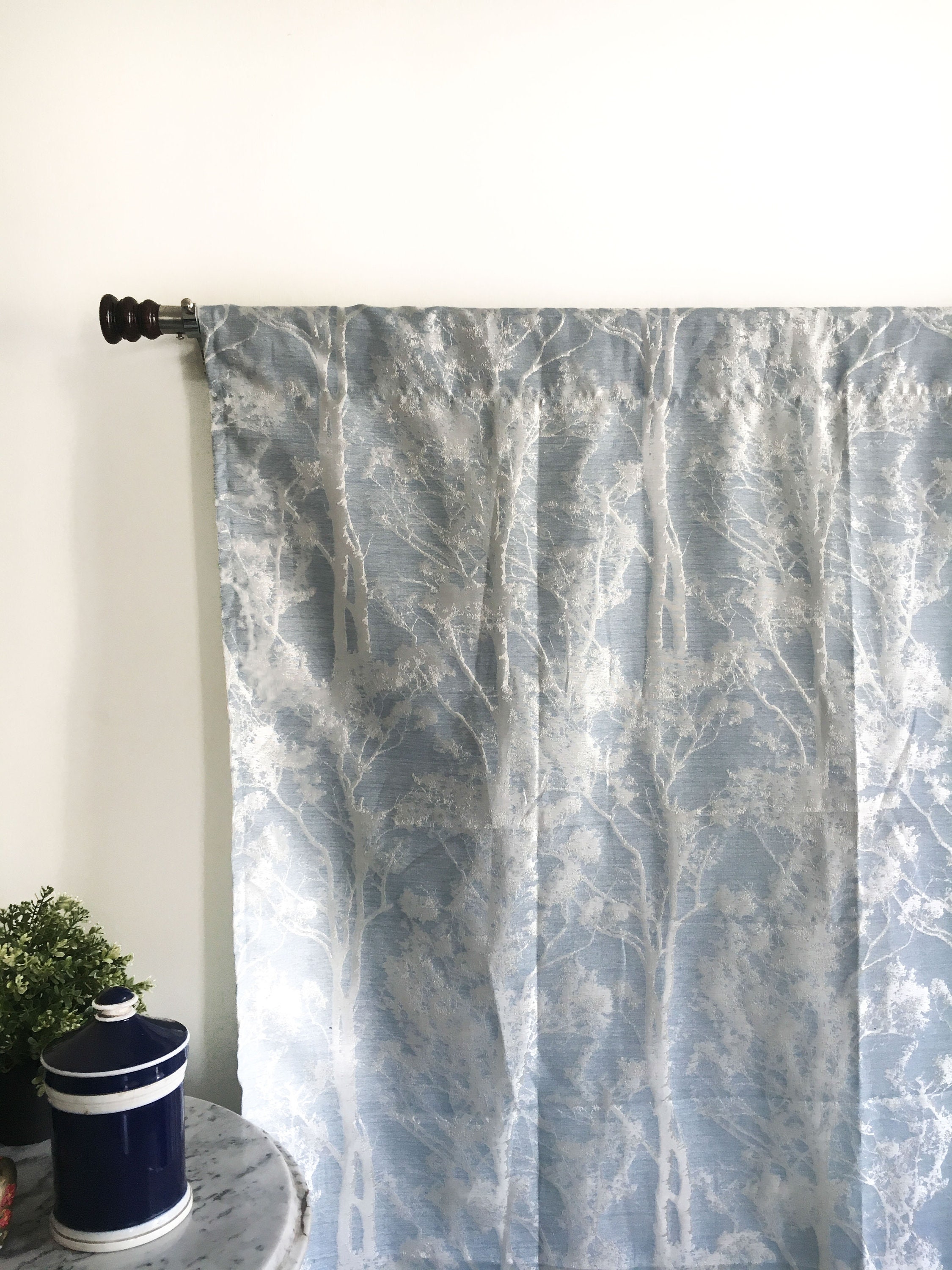 Steel Blue Curtains Silk Curtain Panels Blackout Curtains Etsy