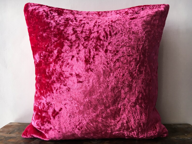 Hot Pink pillow cover 20x20 Lumbar Pillow Fuchsia Velvet Etsy