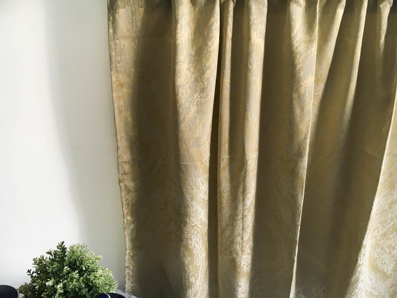 Metallic Gold curtain panels Blackout curtains Window Etsy