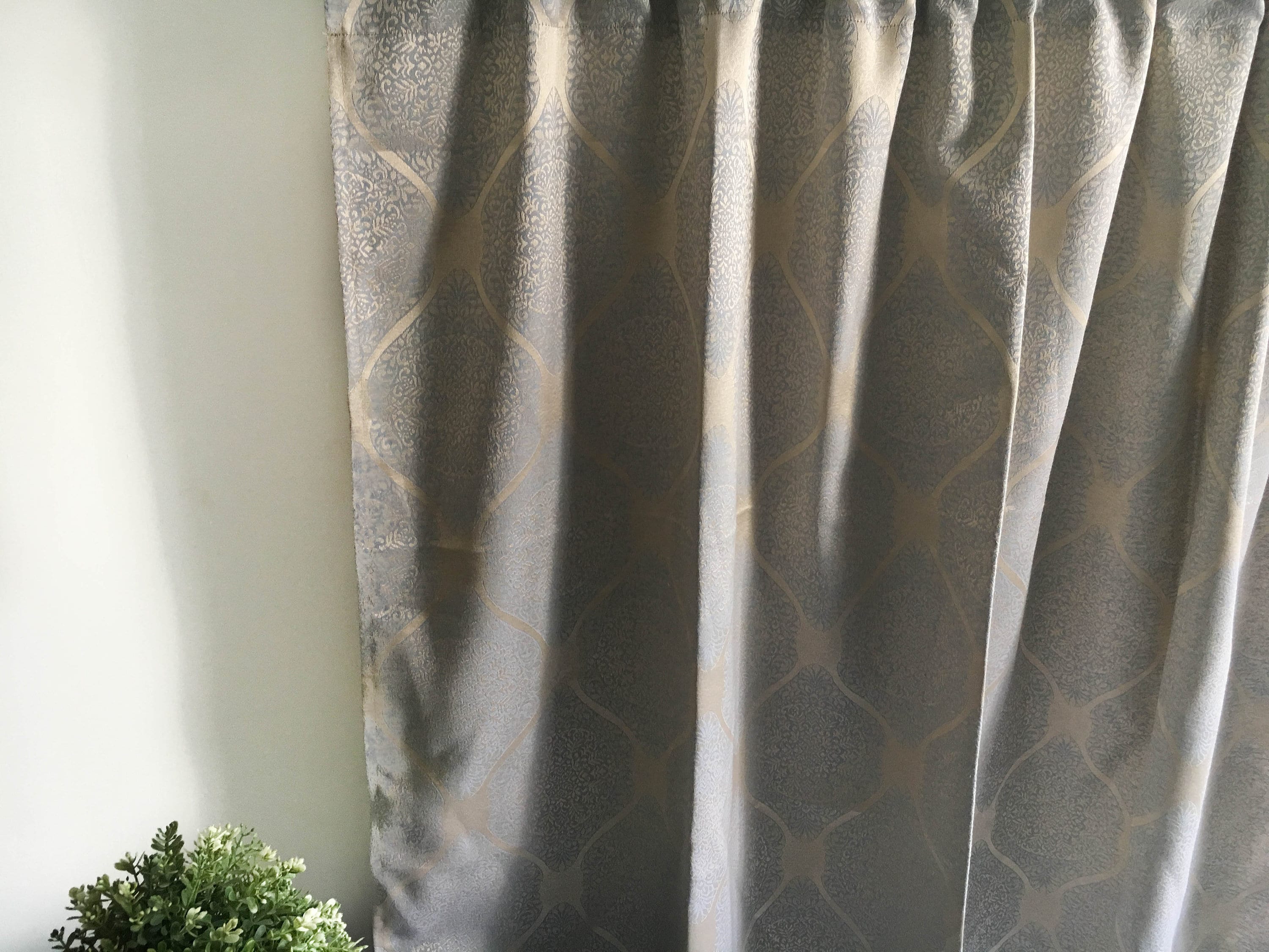 Gold Damask Curtain Panels 84 96 108 120 130 Inch Moroccan Etsy