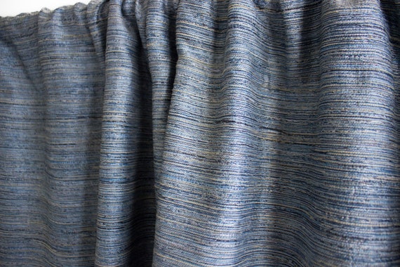 Indigo Curtains Raw Silk Boho Curtains Blackout Curtain Etsy