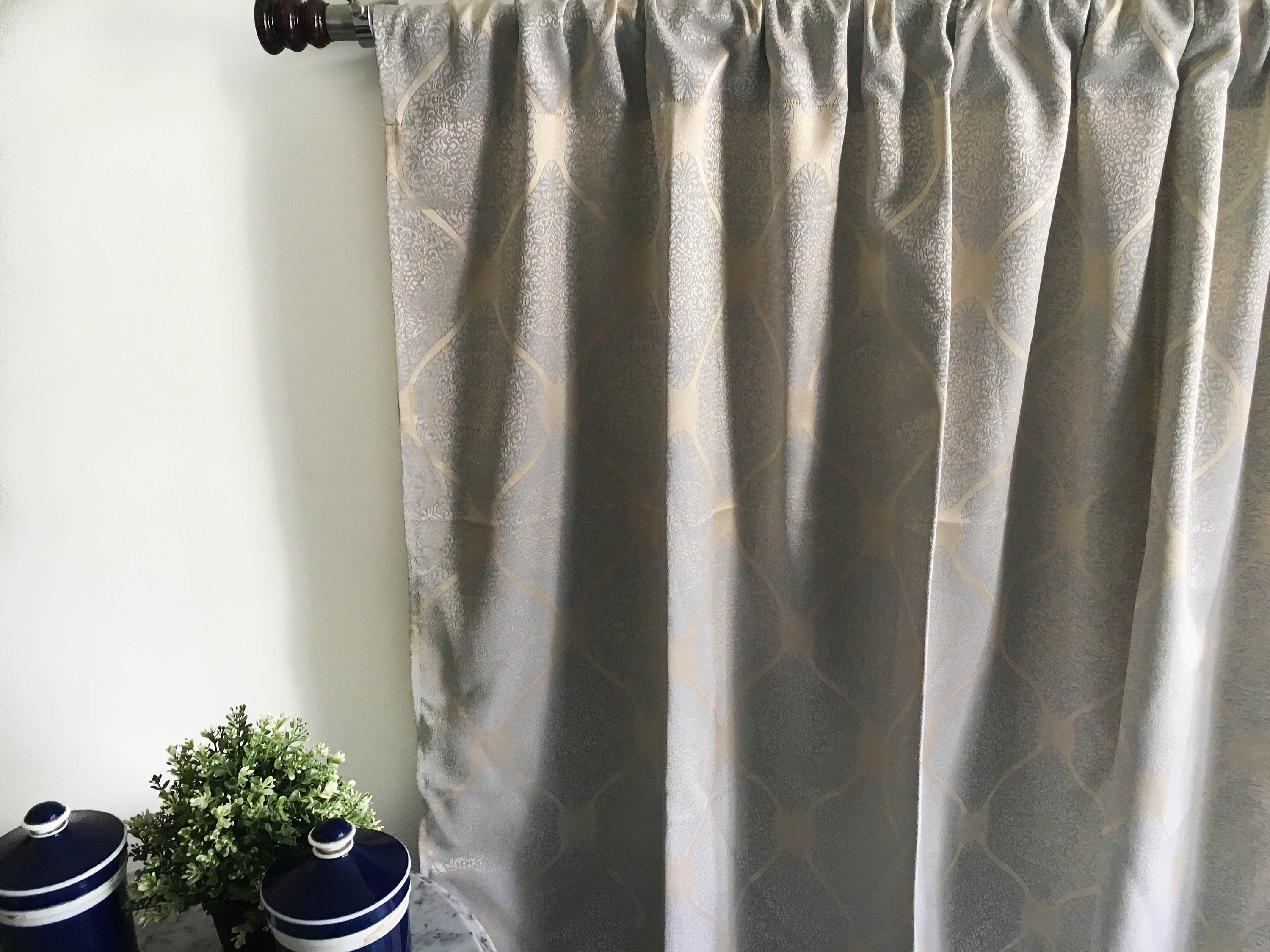 Gold Damask Curtain Panels 84 96 108 120 130 Inch Moroccan Etsy