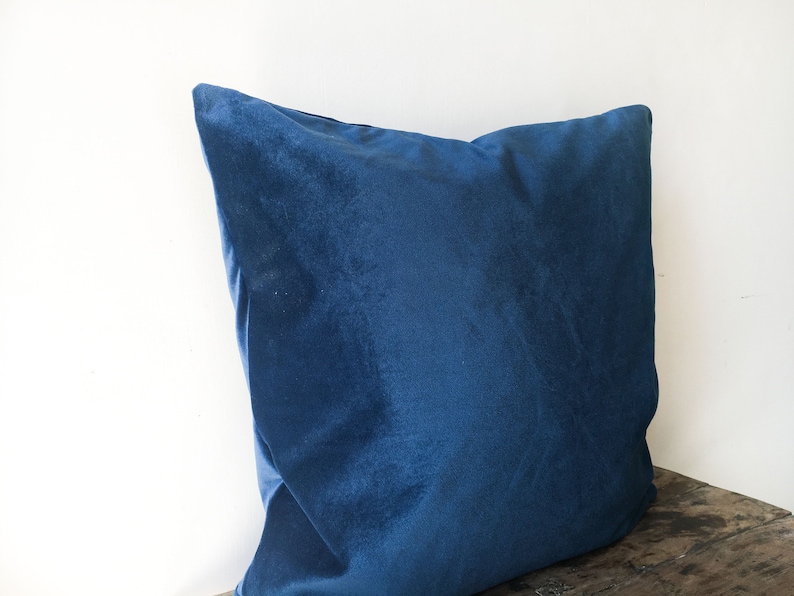 Navy Velvet Pillow Cover 26x26 Euro Sham Navy Pillow Cover Etsy