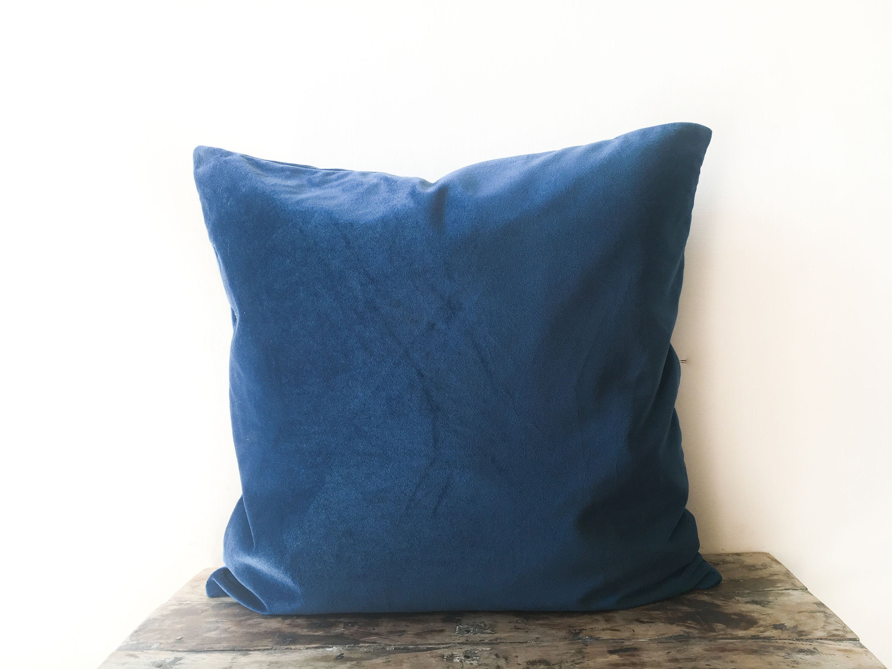 Navy Velvet Pillow cover 26x26 euro sham Navy Pillow cover Etsy