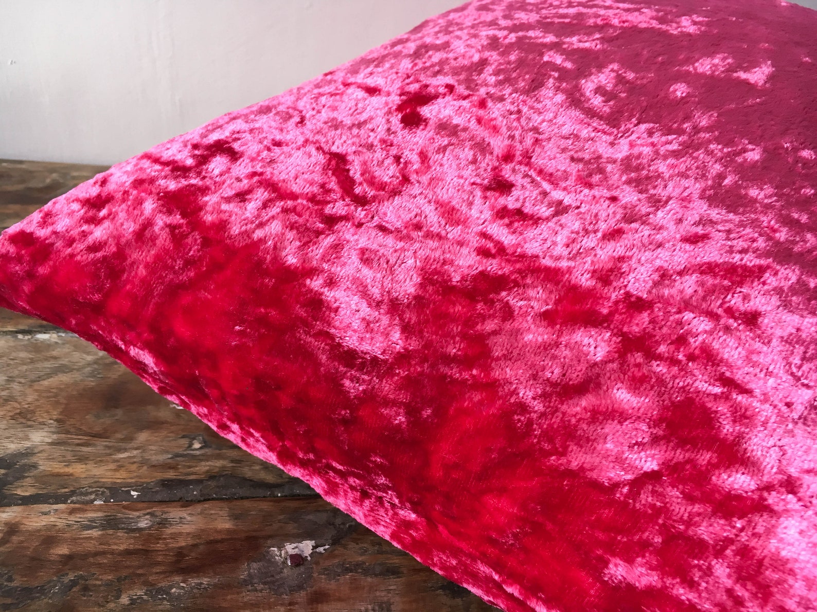 Hot Pink pillow cover 20x20 Lumbar Pillow Fuchsia Velvet Etsy