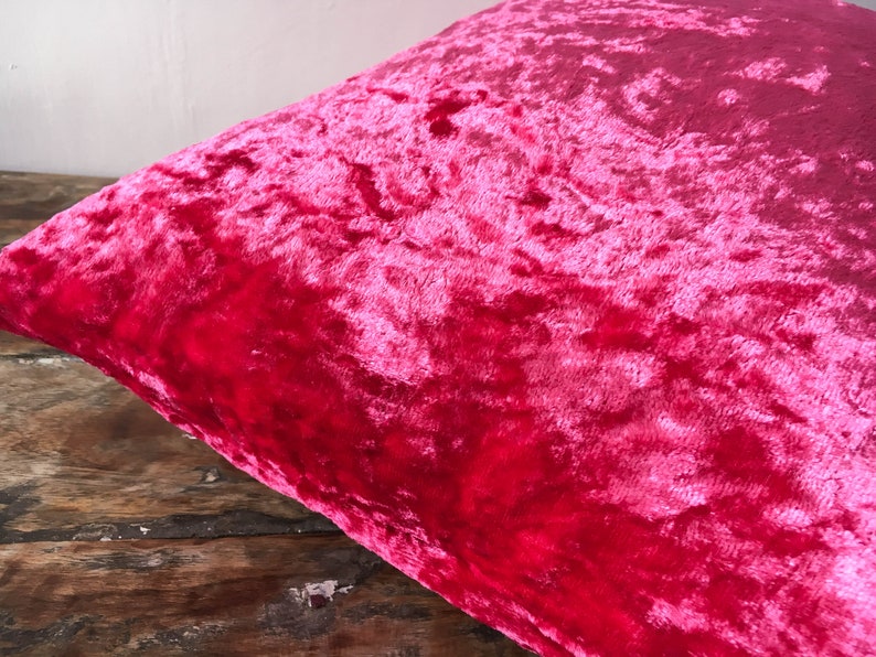 Hot Pink pillow cover 20x20 Lumbar Pillow Fuchsia Velvet Etsy